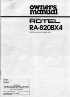 Rotel-RA-820BX4 - Owners manual 